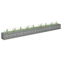 Gabion plantenbak verhoogd 360x30x30 cm gegalvaniseerd staal - thumbnail