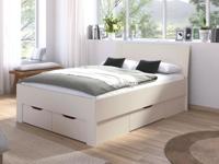 Bed LANDER 140x200 cm kasjmier met lades - thumbnail