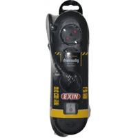 stekkerdoos - 3 aansluitingen - randaarde - aan/uit schakelaar - 1.5 meter - zwart - thumbnail