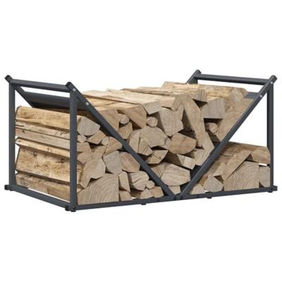 VidaXL Brandhoutrek 70x43x34,5 cm koudgewalst staal antracietkleurig VidaXL Brandhoutrek 70x43x34,5 cm koudgewalst staal antracietkleurig