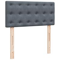 Boxspring met matras fluweel donkergrijs 90x200 cm - thumbnail