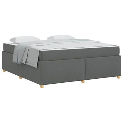 Bedframe met matras Donkergrijs 180 x 200 cm Stof