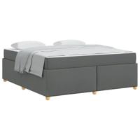 Bedframe met matras Donkergrijs 180 x 200 cm Stof - thumbnail