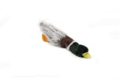 Pluche hondenspeeltje platte eend 26 cm