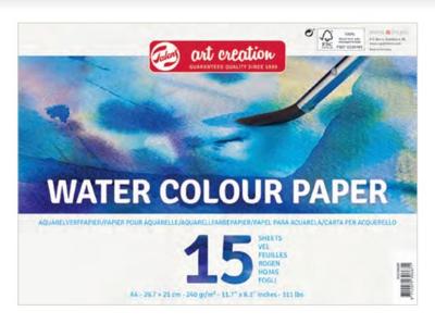 Talens Art Creation aquarelpapier, 240 g, ft 21 x 29,7 cm, A4, blok van 15 vel
