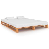 Bedframe pallet massief grenenhout bruin 140x200 cm - thumbnail