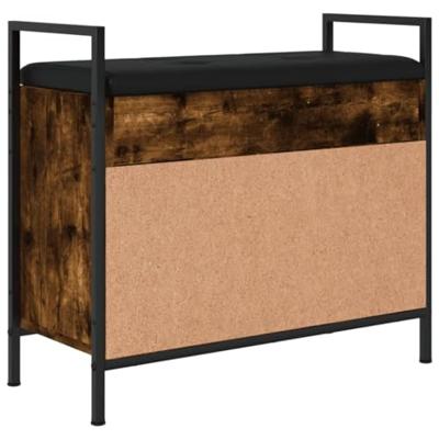 Schoenenbankje 65,5x32x57,5cm bewerkt hout gerookt eikenkleurig