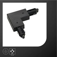 SLV 1-faseL-Connector 2 hoekverbinder aarde binnen zwart - 143060 - thumbnail