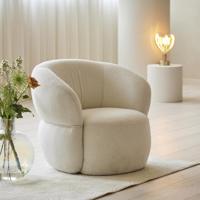 Rivièra Maison Fauteuil 'San Remo' Bouclé, kleur Simply White - thumbnail