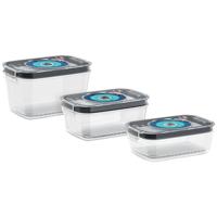 BOSCH - 3 luchtdichte vacuümbewaarboxen: 0,7L, 1,0L en 1,5L - Lekbak - Dag- en maandindicator - Tritan - thumbnail