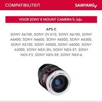Samyang 8mm F/2.8 Fisheye II Sony E-system zwart - thumbnail