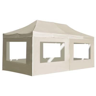 VidaXL Partytent inklapbaar met wanden 6x3 m aluminium crème