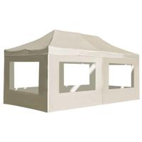 VidaXL Partytent inklapbaar met wanden 6x3 m aluminium crème - thumbnail