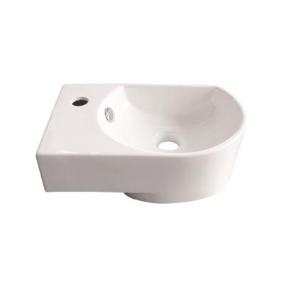 Fontein VM Go Flexy Links 41x27x14.2cm Porselein Glans Wit Met Overloop Fontein VM Go Flexy Links 41x27x14.2cm Porselein Glans Wit Met Overloop