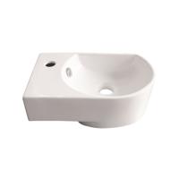 GO by Van Marcke Flexy handenwasser links 41x27x14,2 cm porselein wit 1 kraangat 20002324 - thumbnail