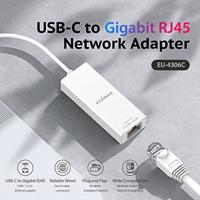 EDIMAX EU-4306C Netwerkadapter 10 / 100 / 1000 MBit/s USB-C, RJ45 - thumbnail