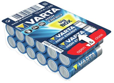 Varta Longlife Power AA Mignon LR6 batterij (verpakking met 12 stuks) Alkaline Batterijideaal voor speelgoed zaklamp controller en andere apparaten op batterijen, 12-pak, blauw