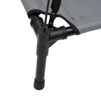 VidaXL Hondenmand met luifel oxford stof en staal antracietkleurig - thumbnail