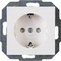 KOPP - Wandcontactdoos - Athenis HK07 - Inbouw - 1-voudig Enkel Stopcontact - Randaarde - Kinderbeveiliging - Helder Glans Wit - thumbnail