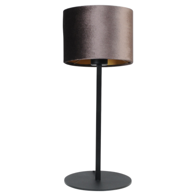 Masterlight Zwarte tafellampVenus met bruine lampenkap - 4470-05-15-30