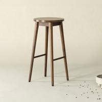 Nohr Barkruk 'Donella' Rubberhout, kleur Mokka (zithoogte 75cm) - thumbnail