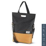 Urbanproof Urban proof 20l fietstas - grijs-geel - unisex - waterbestendig - gerecycled pet materiaal - thumbnail