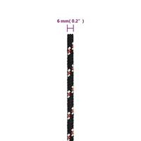 VidaXL Boot touw 6 mm 25 m polypropyleen zwart - thumbnail