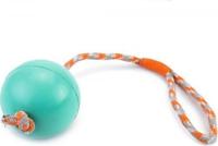 Rubberen bal aan koord hondenspeeltje mint 30 cm - thumbnail