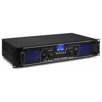 Fenton FPL500 digitale versterker - 2 x 250 watt, Bluetooth, geïntegreerde mediaspeler, USB-poort, SD-slot, blauw LED-effect, klasse D digitale versterker, rackmontage, inclusief afstandsbediening - thumbnail