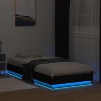 Bedframe met LED-verlichting zwart 100x200 cm - thumbnail
