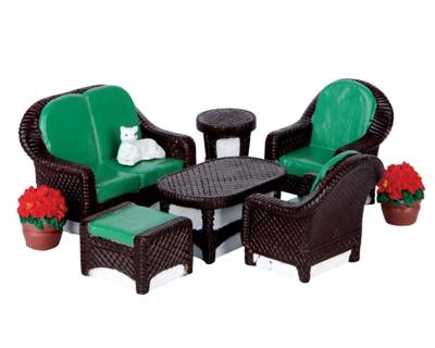Kerstfiguur Wicker lawn set set of 8 Lemax - Lemax