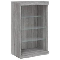 Dressoir met LED-verlichting 60,5x37x100 cm grijs sonoma eiken - thumbnail