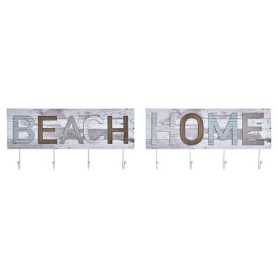 Wandkapstok DKD Home Decor Hout Metaal Strand 45 x 5 x 23 cm (2 Stuks) Wandkapstok DKD Home Decor Hout Metaal Strand 45 x 5 x 23 cm (2 Stuks)