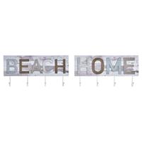 Wandkapstok DKD Home Decor Hout Metaal Strand 45 x 5 x 23 cm (2 Stuks) - thumbnail