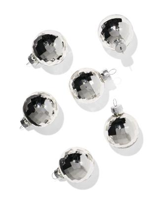 HEMA Kerstballen set disco - 6 stuks (zilver)