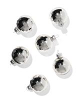 HEMA Kerstballen set disco - 6 stuks (zilver) - thumbnail