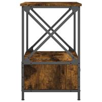 Nachtkastjes 2 st 50x41x65 cm bewerkt hout gerookt eikenkleurig - thumbnail