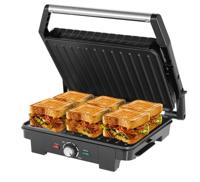 Contactgrill zilver vermogen 2200 Watt - thumbnail