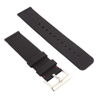 Canvas nylon bandje Fitbit Versa 1 / 2 & Lite - Zwart Canvas nylon bandje Fitbit Versa 1 / 2 & Lite - Zwart