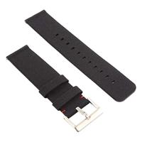 Canvas nylon bandje Fitbit Versa 1 / 2 & Lite - Zwart - thumbnail