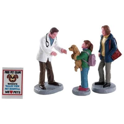 Kerstfiguur Charley the vet set of 4 LEMAX - Lemax