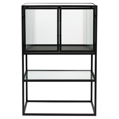 Dutchbone Opbergkast 'Boli' Glas en metaal, 90 x 60cm Dutchbone Opbergkast 'Boli' Glas en metaal, 90 x 60cm