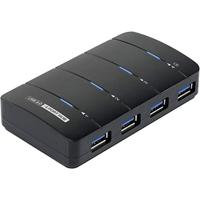 Renkforce USB 3.2 Gen 1-hub 4 poorten Met status-LEDs Zwart - thumbnail