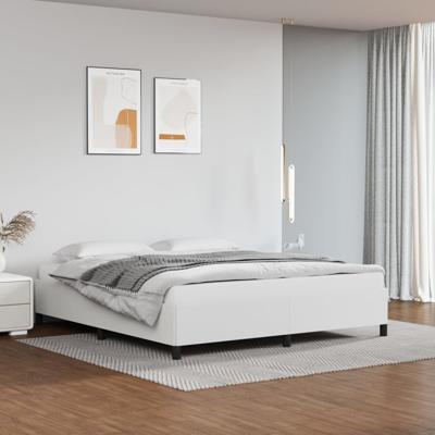Bedframe kunstleer wit 180x200 cm