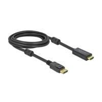 Delock 85957 DisplayPort-kabel DisplayPort / HDMI Aansluitkabel DisplayPort-stekker, HDMI-A-stekker 3 m Zwart Vergulde steekcontacten, 4K UHD - thumbnail