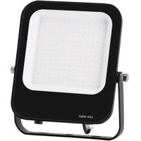 LED Bouwlamp 100W - Waterdicht IP65 - Koud Wit 6500K - Aluminium Zwart - thumbnail