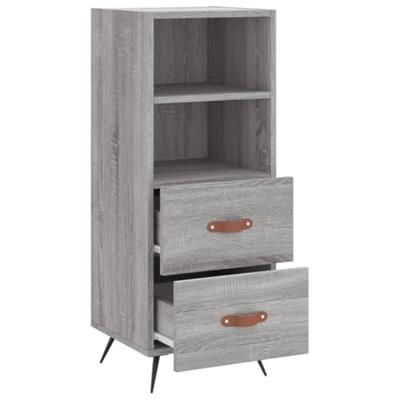 Dressoir 34,5x34x90 cm bewerkt hout grijs sonoma eikenkleurig Dressoir 34,5x34x90 cm bewerkt hout grijs sonoma eikenkleurig