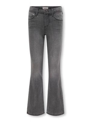 Kids ONLY winter jeansbroek meisjes - grijs - KogRoyal - flared fit