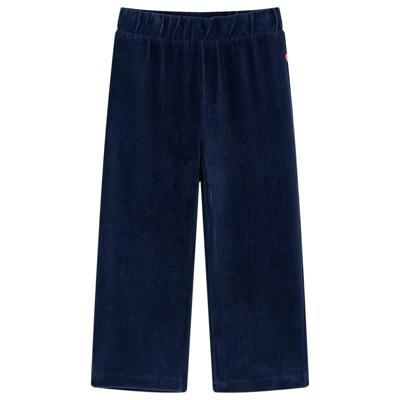 Kinderbroek 92 ribfluweel marineblauw
