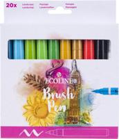 Bruynzeel Ecoline brush pen set landschappen, 20 kleuren - thumbnail